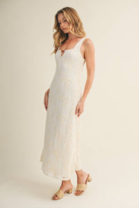 Floral Jacquard Maxi Dress