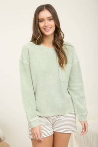 Ribbed Long Sleeve Top