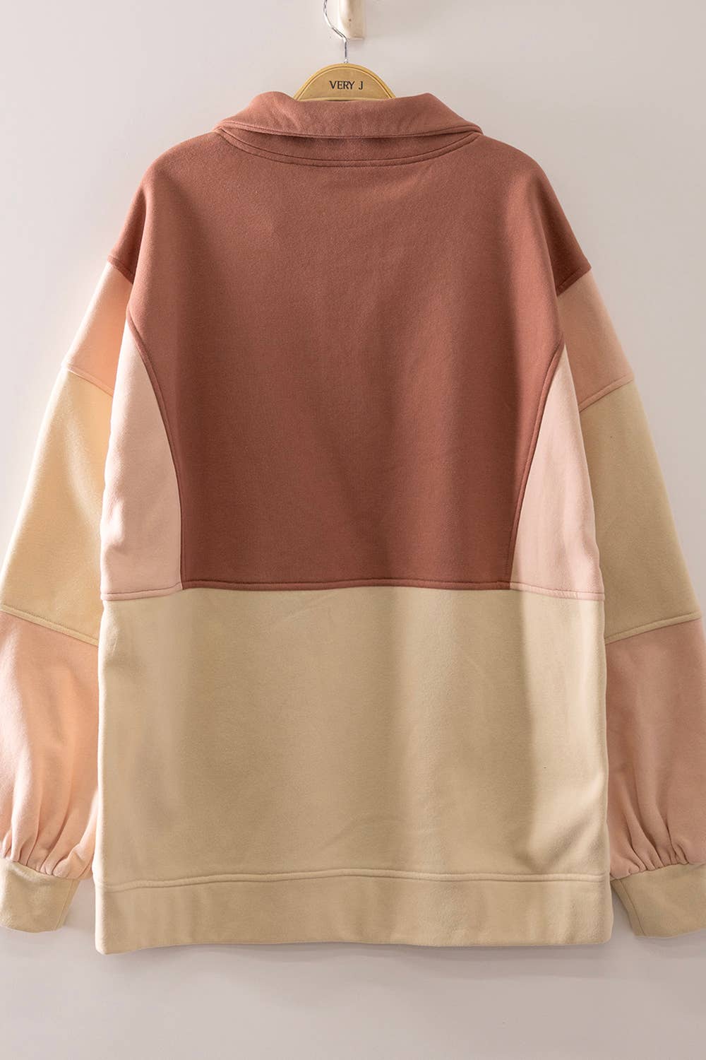 Colorblock Half Snap Sweatshirt