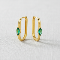 18k Gold Plated Square Ear Cuff