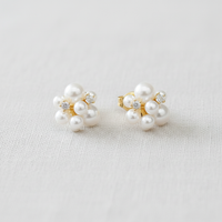 Vintage Pearl Flower Earrings
