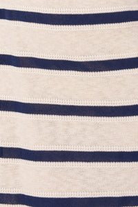 Sailor Stripped Knit Midi Dress