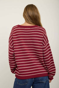 Striped Drop Shoulder Sweater