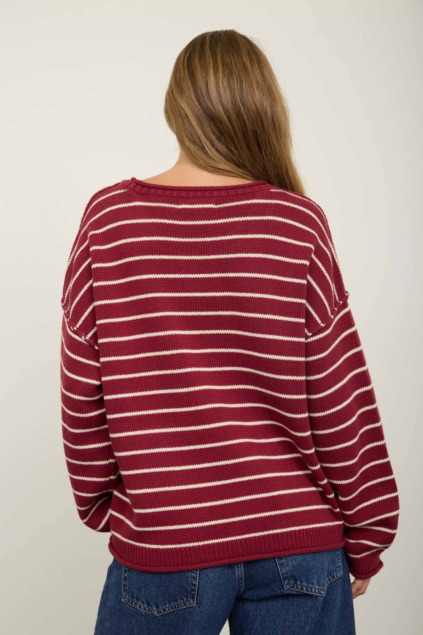 Striped Drop Shoulder Sweater