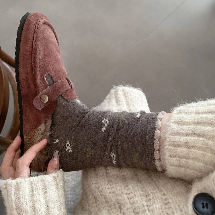 Floral Crew Socks