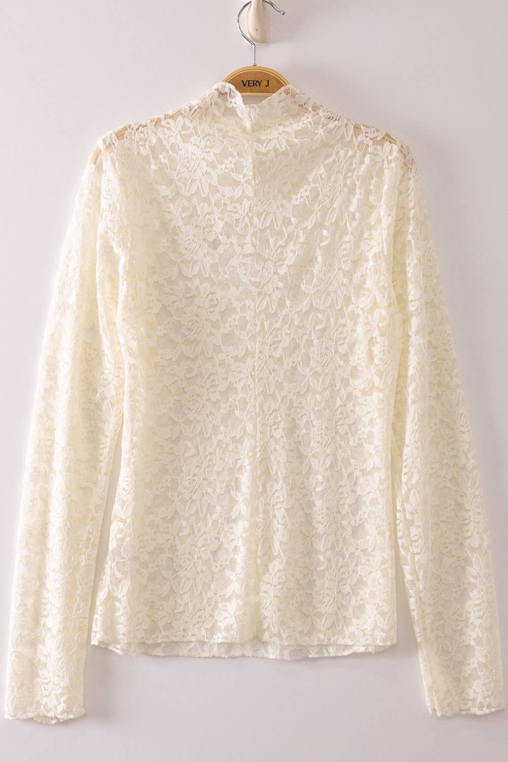 Sheer Mesh Lace Knit Top