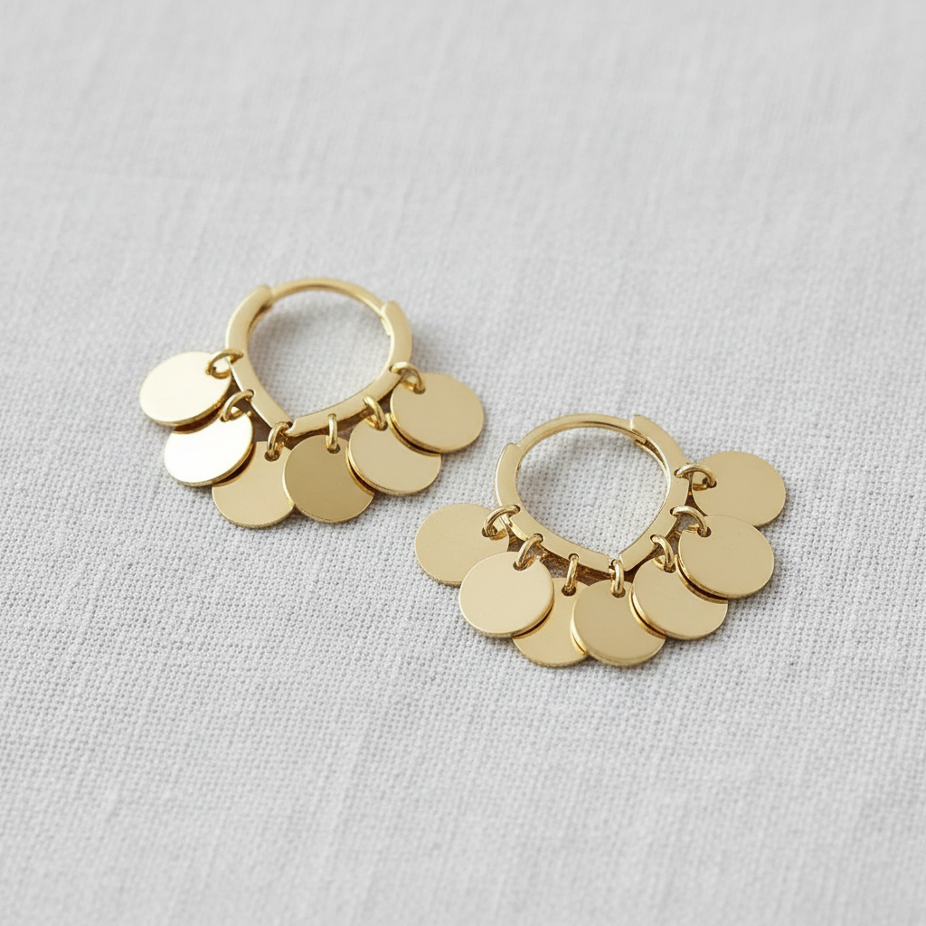 Round Tassel Drop Earrings