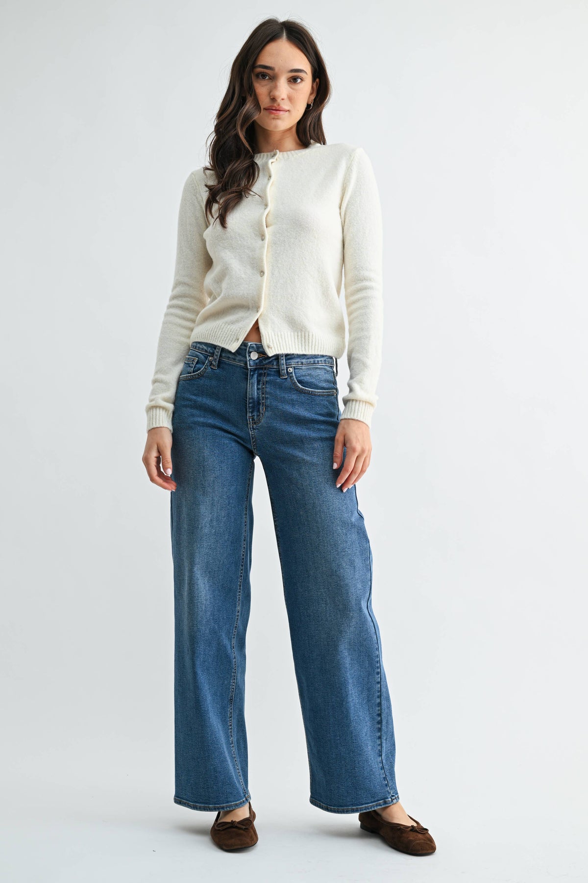 Mid Rise Straight - MEDIUM DENIM - JP422