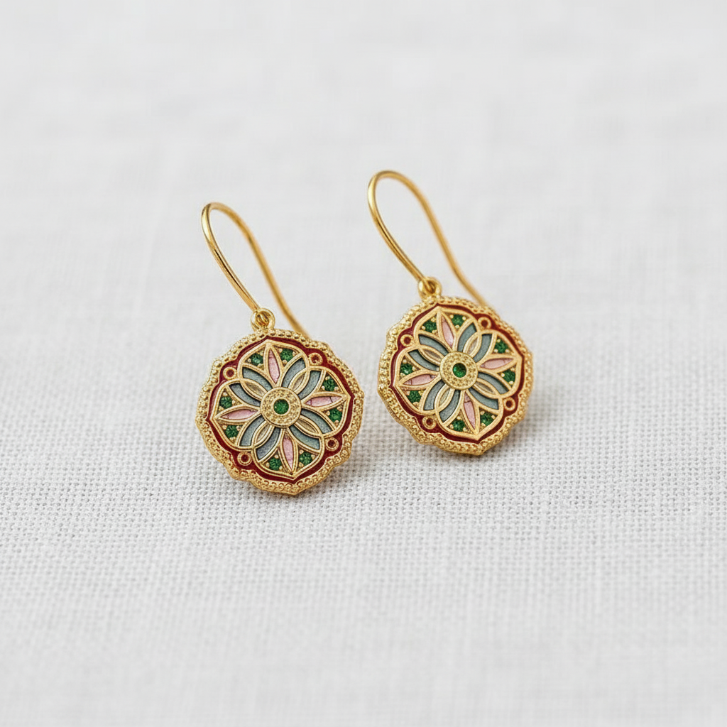 Vintage Garden Floral Earrings