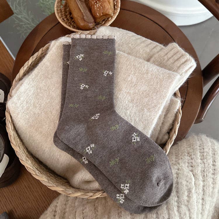Floral Crew Socks