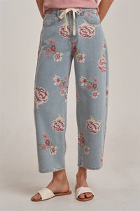 Floral Print Denim