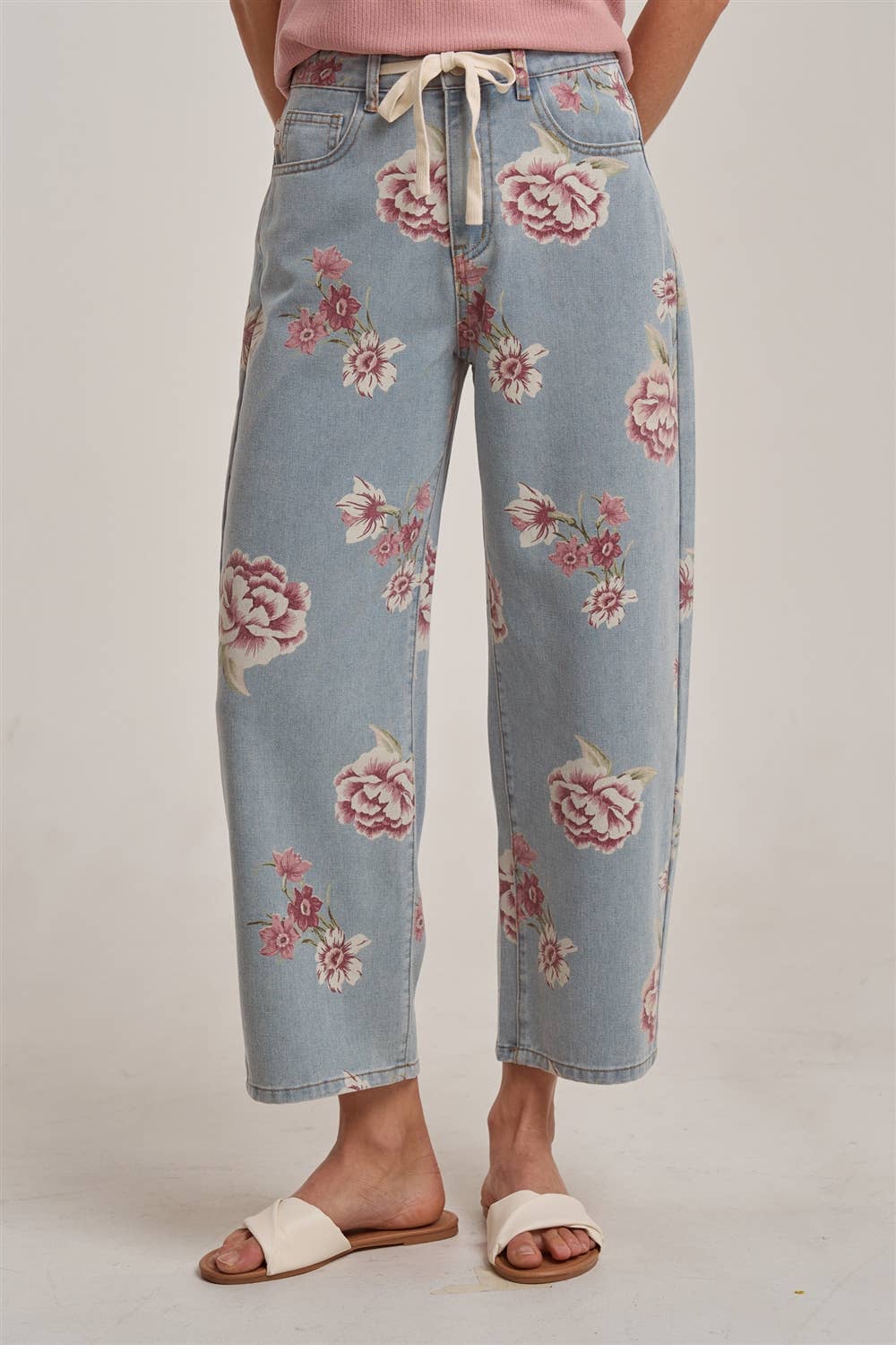 Floral Print Denim