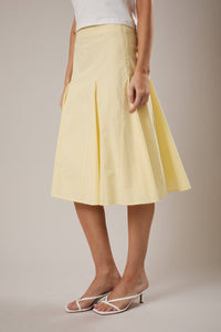 Cotton Poplin Midi Skirt