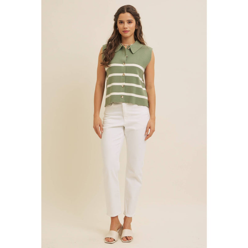 Button Down Sweater Vest