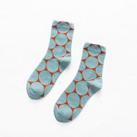 Simple Polka Dot Mid Calf Socks (5 Pairs)