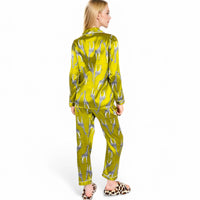 Giraffe Print Satin Pajama Set
