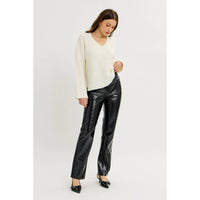 CLOUD SOFT OVERSIZED RIBBED SWEATER TOP WITH BELL SLEEVES