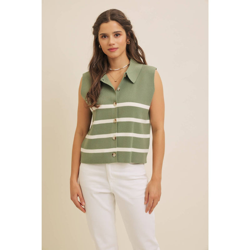Button Down Sweater Vest