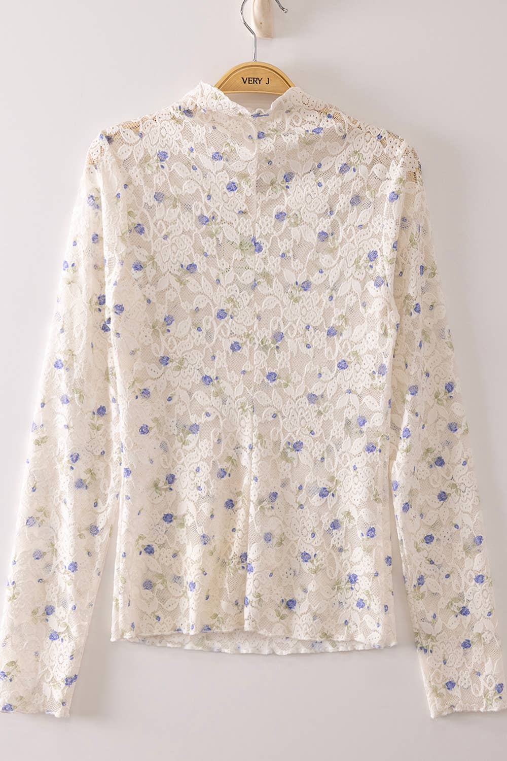 Sheer Mesh Lace Knit Top