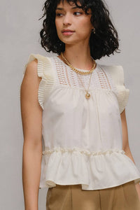 Pleated Detail Cotton Top