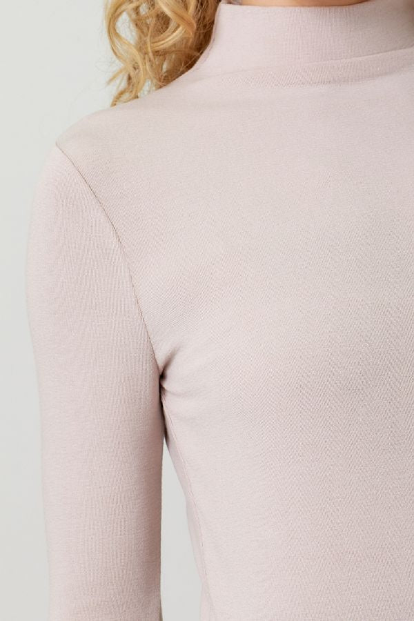 Knit Mock Neck Long Sleeve Top