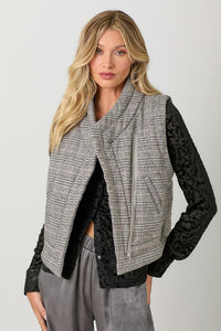 Plaid Puffer Vest