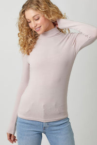 Knit Mock Neck Long Sleeve Top