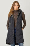 Quilted Long Puffer Vest