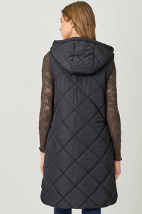 Quilted Long Puffer Vest
