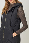 Quilted Long Puffer Vest