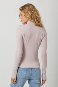 Knit Mock Neck Long Sleeve Top