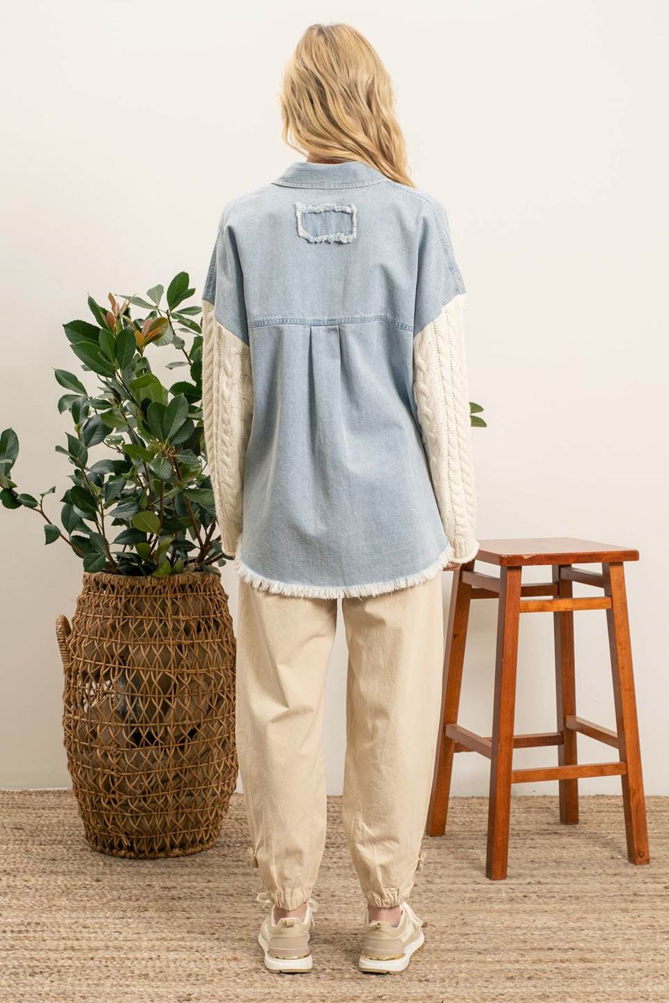 Frisco Sweater Sleeve Shacket - Lark & Lily Boutique