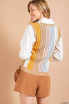 Shimmer Striped Sweater Vest