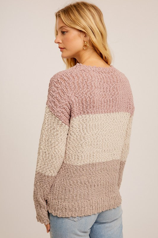 Color Block Knit Sweater - Lark & Lily Boutique