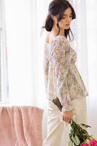 Floral Sweetheart Peasant Top - Lark & Lily Boutique