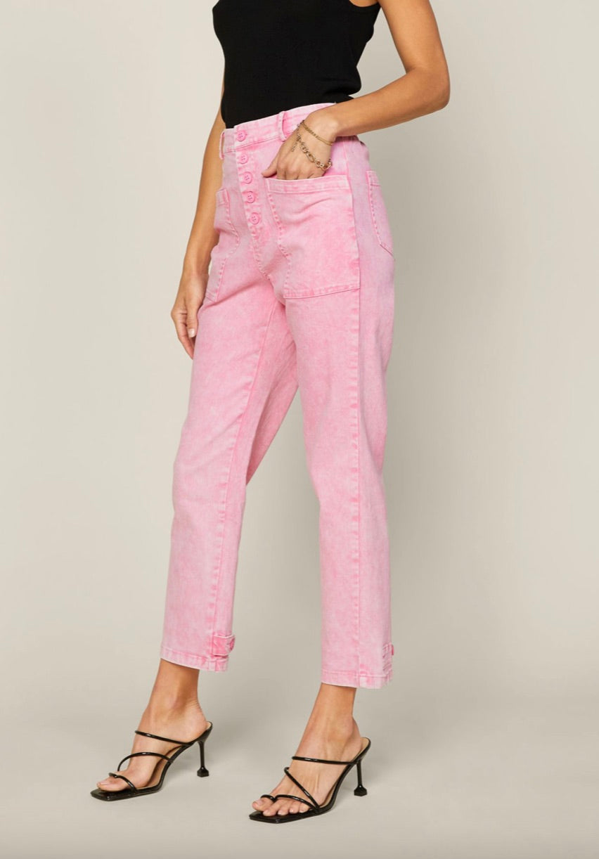 Petal Pink Denim Pants