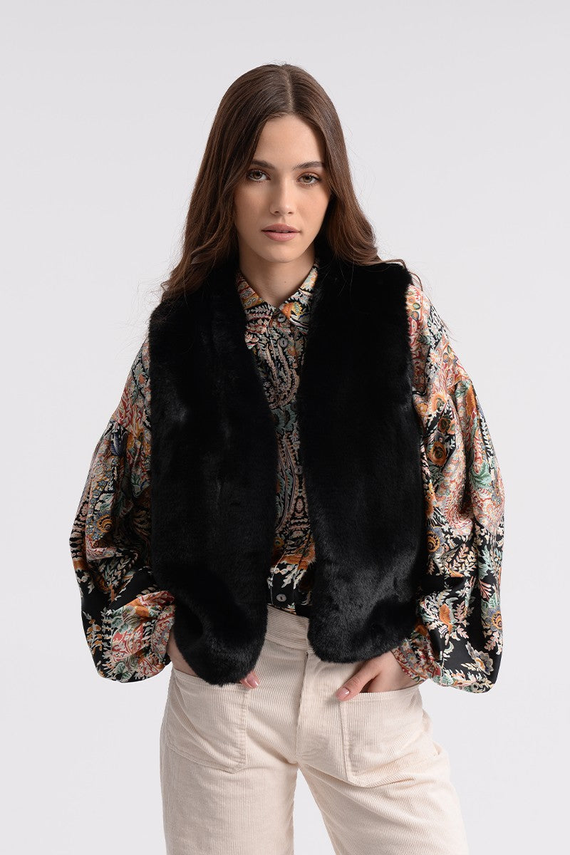 Faux Fur Vest - Lark & Lily Boutique