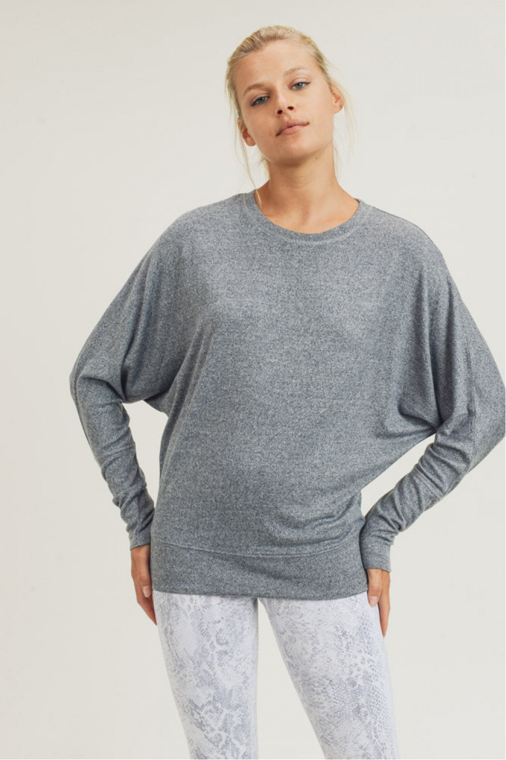 Brushed Dolman Sleeve Top