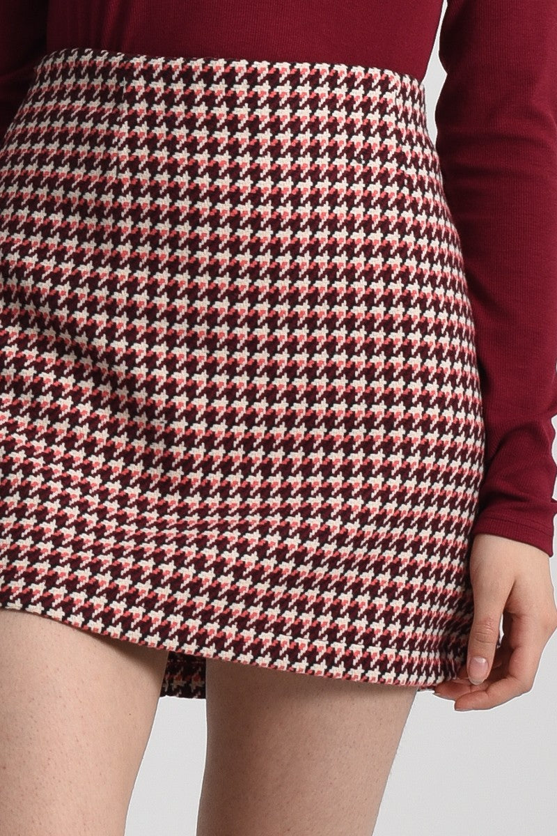 Pied de Poule Mini Skirt - Lark & Lily Boutique