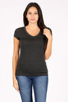 Basic Short Sleeve V Neck T-Shirt - Lark & Lily Boutique