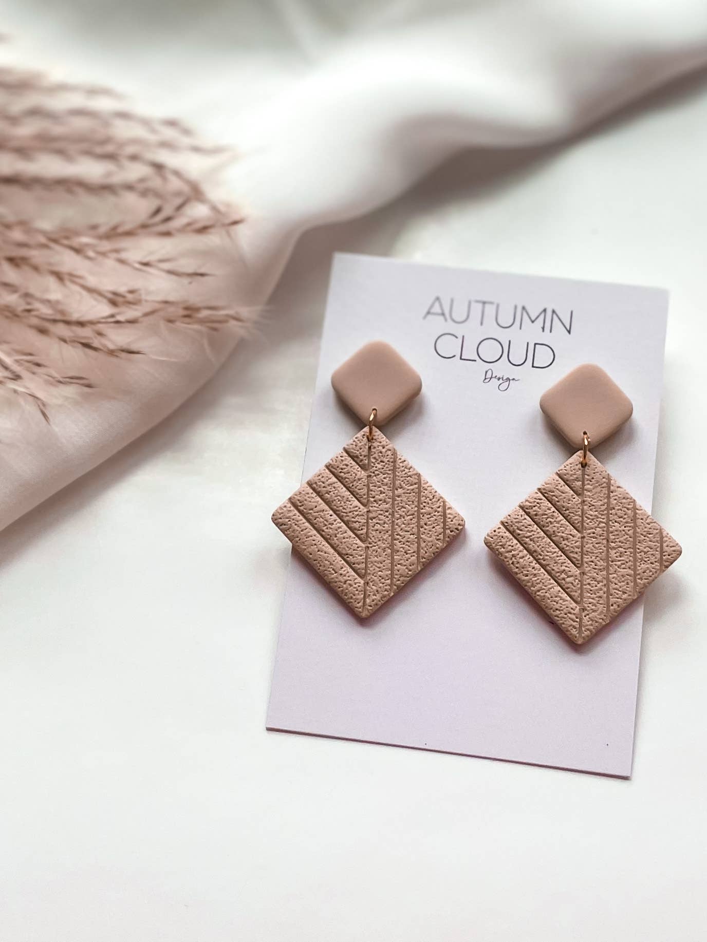Taupe Textured Dangle Earrings - Lark & Lily Boutique