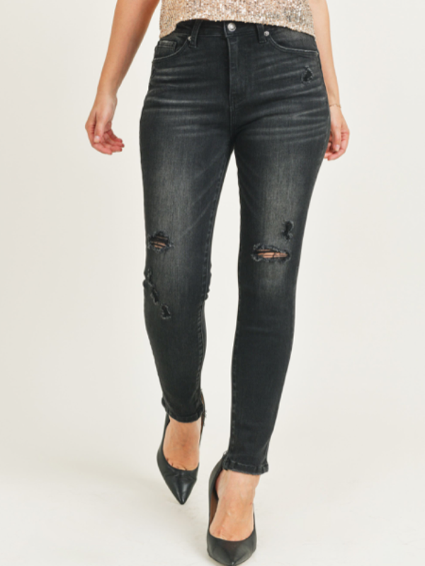 Voltage High Rise Distressed Skinny - Lark & Lily Boutique