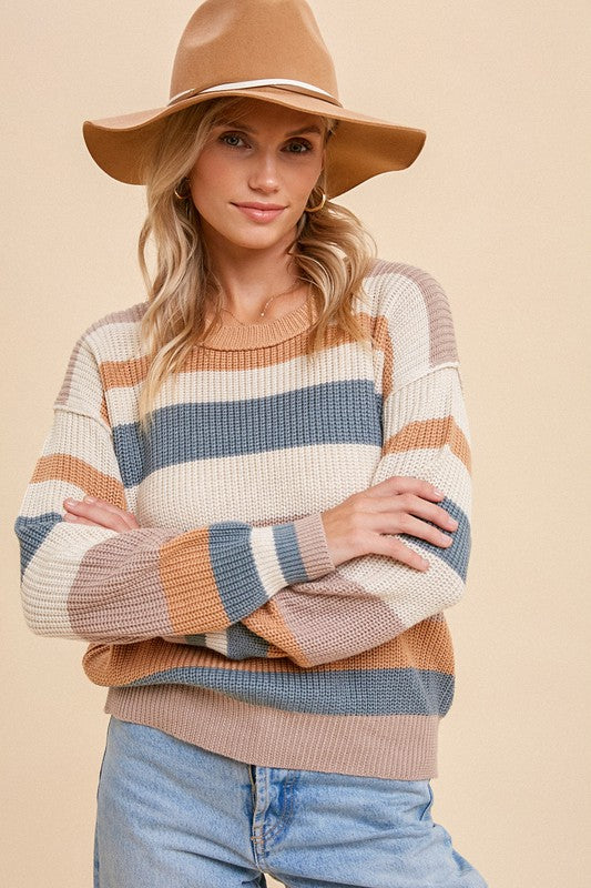 Tangerine Dream Striped Sweater - Lark & Lily Boutique