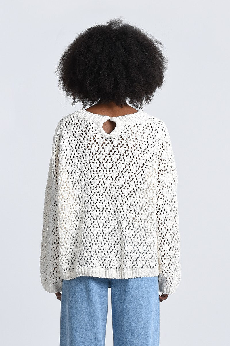 Clichy Open Weave Knit Top