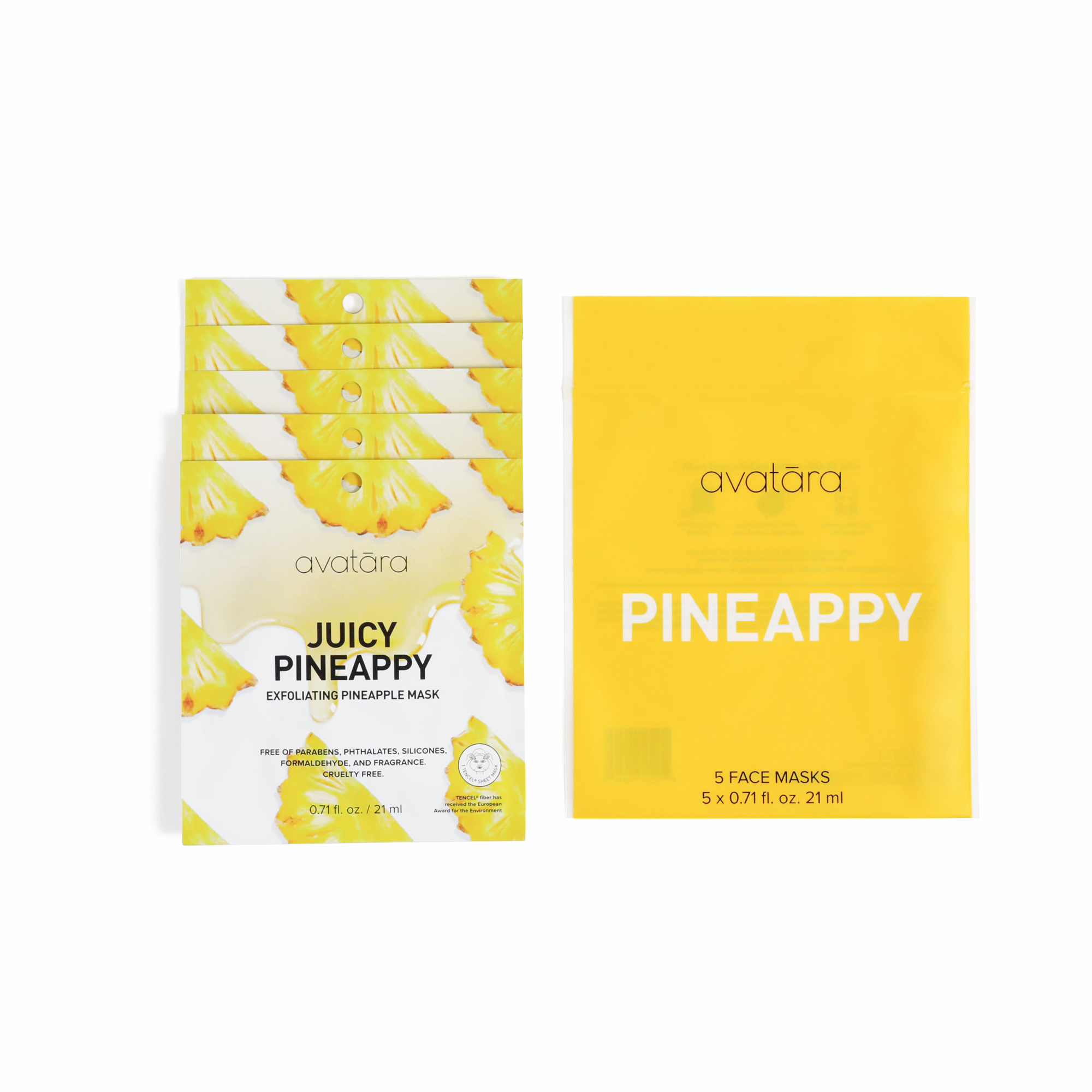 Pineapple Exfoliating Face Mask - 5 Pack - Lark & Lily Boutique