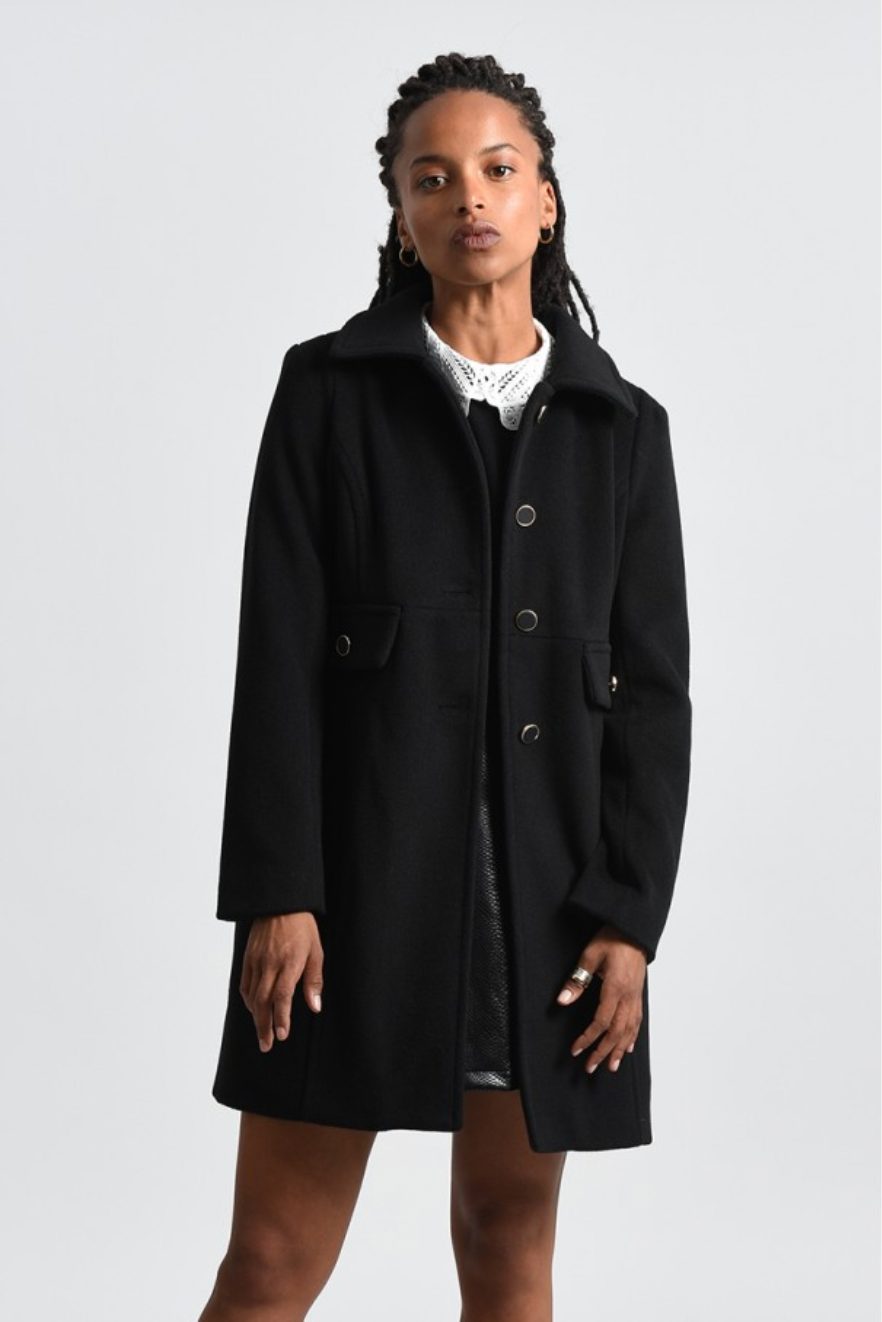 J'adore Le Noir Mid-Length Coat - Lark & Lily Boutique