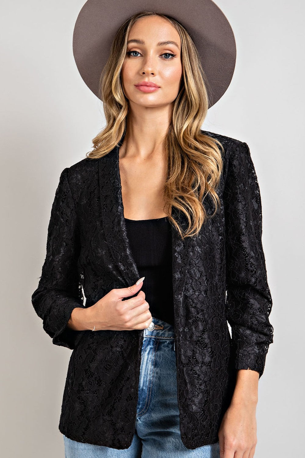 Fitted Lace Blazer - Lark & Lily Boutique