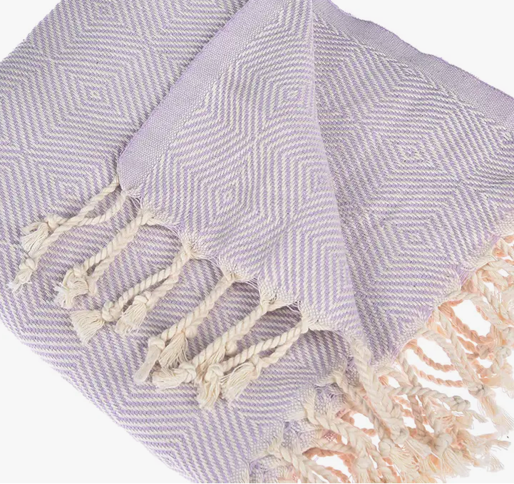 Cotton Beach Towel- Lilac - Lark & Lily Boutique