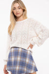 Eyelet Knit Sweater - Lark & Lily Boutique