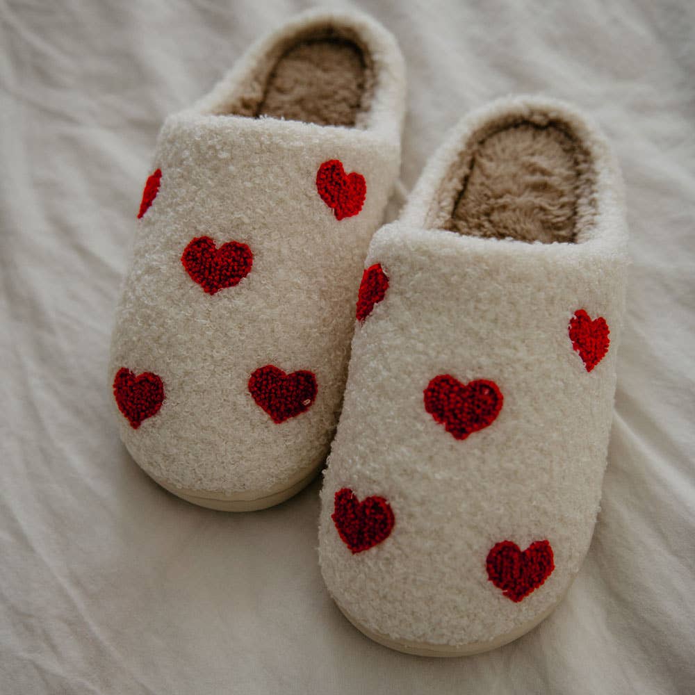 Heart Patterned Slippers